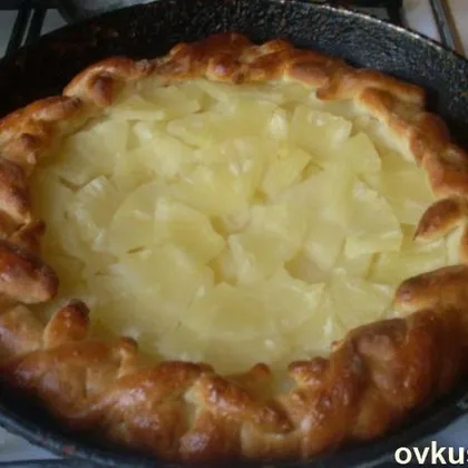 Пирог из консервированных ананасов