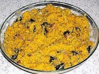 Кукурузная каша на молоке с грибами