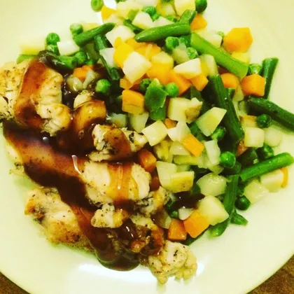 «Курица с овощами под соусом терияки» #кулинарныймарафон