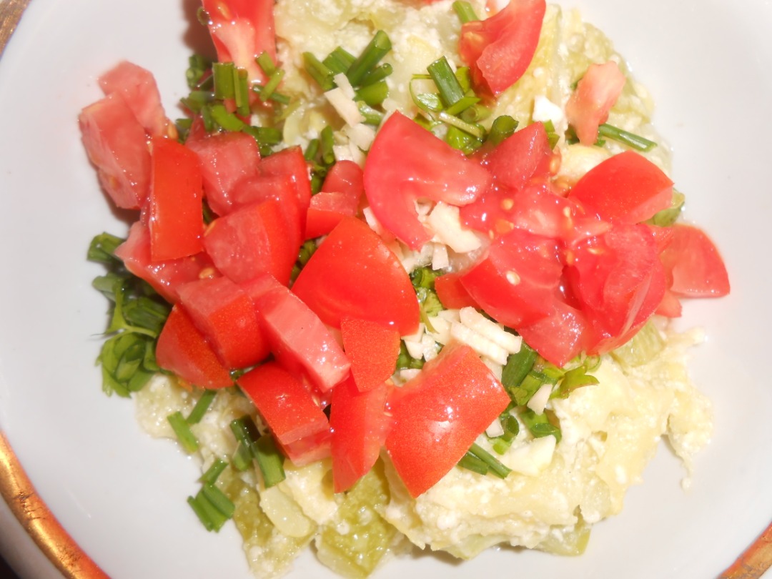 Кабачок с чесноком и майонезом