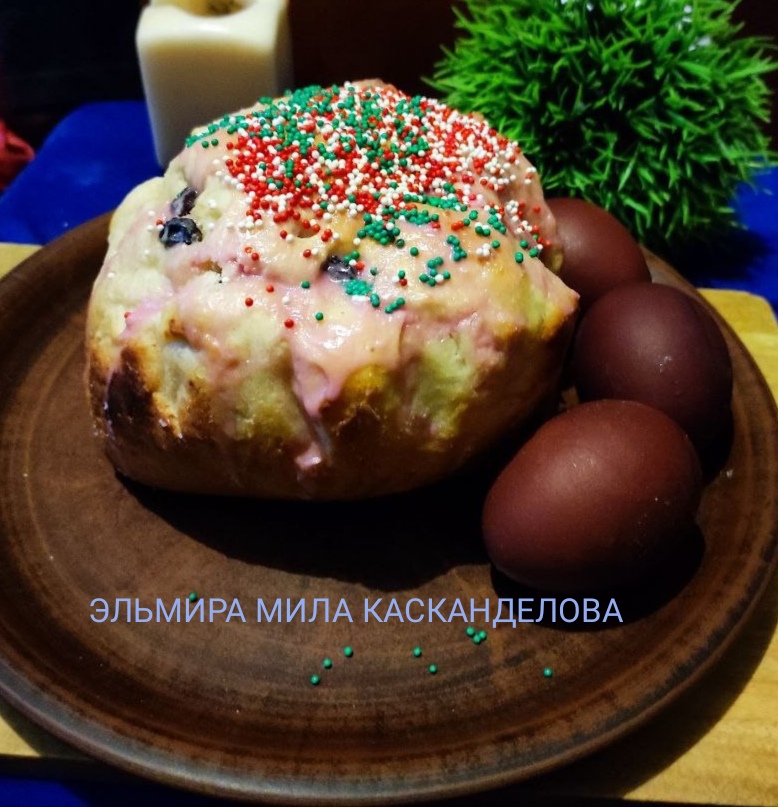 Кулич творожный на минеральной газированной воде 