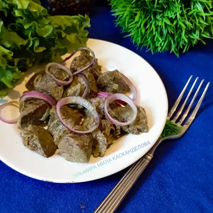 Жареная печень с луком