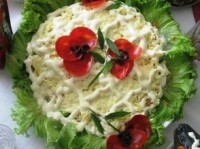 Салат новогодний «Маки на снегу»