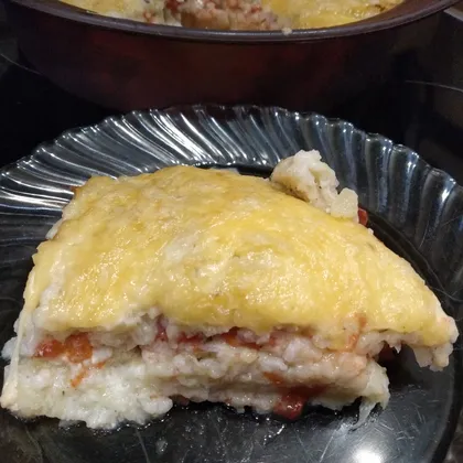 Пирог из кабачка с рыбным филе