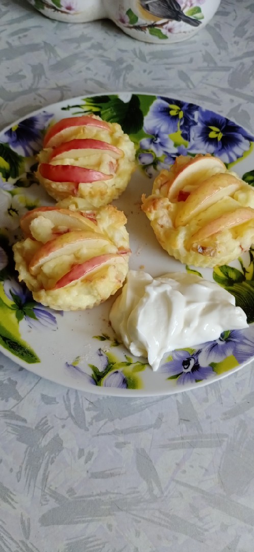 Творожное суфле с яблоками