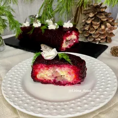 Салат-рулет Сельдь в шубе 