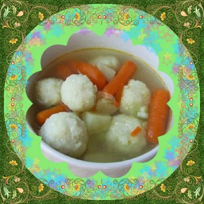 Суп с рыбным фрикадельками и морковочкой "бэби"