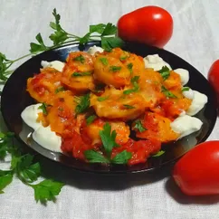 🍅Пельмени в духовке с помидорами и сыром