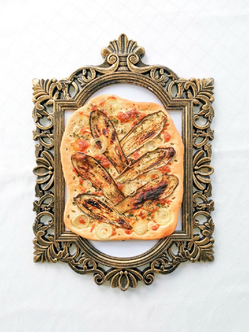 Фламмкухен с баклажаном