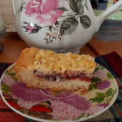 Домашний песочный пирог с джемом 🥧