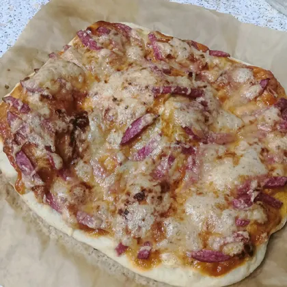 Тонкое бездрожжевое тесто на пиццу