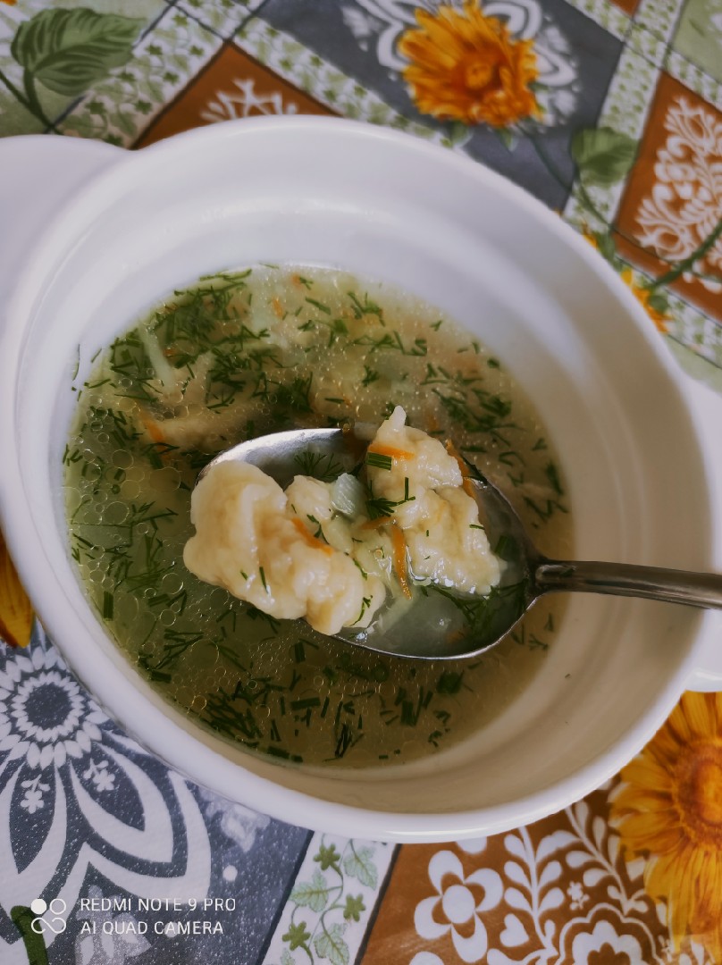 Детский куриный суп с клёцками - рецепт автора Нелли Рычко