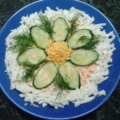 Салат с копчёной курицей и корейской морковью