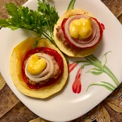 Кабачки запеченые с фаршем