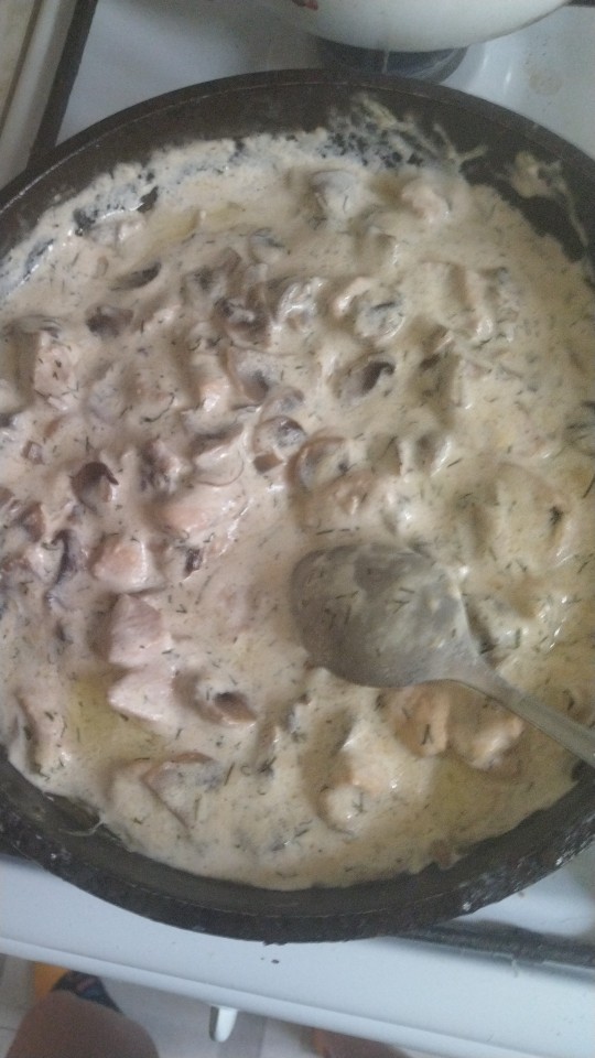 Жюльен с курицей и грибами