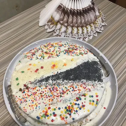 Бисквитный торт на кислом молоке