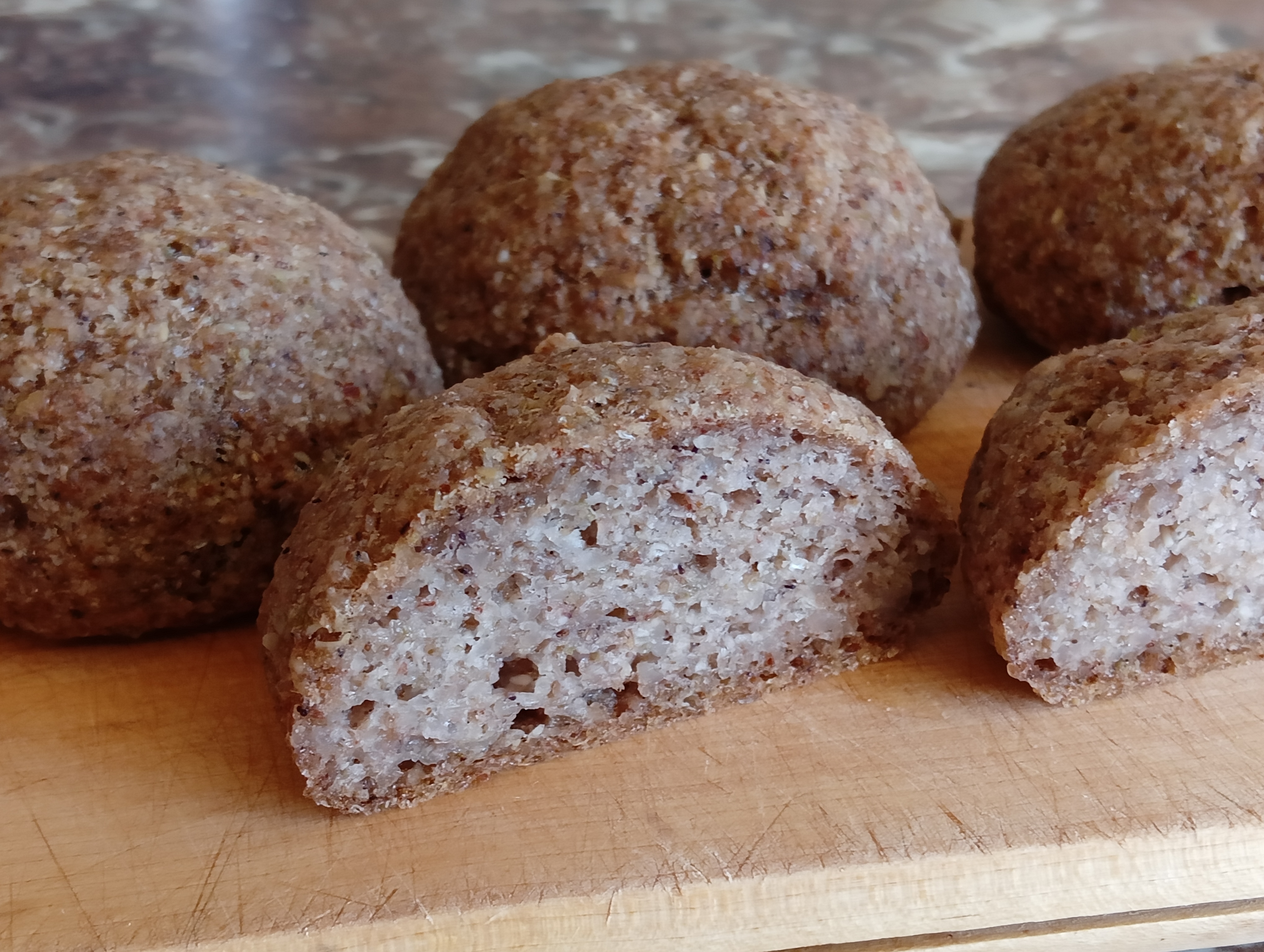 Булочки из зеленой гречки с псиллиумом