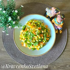 Рис с кабачком и овощами