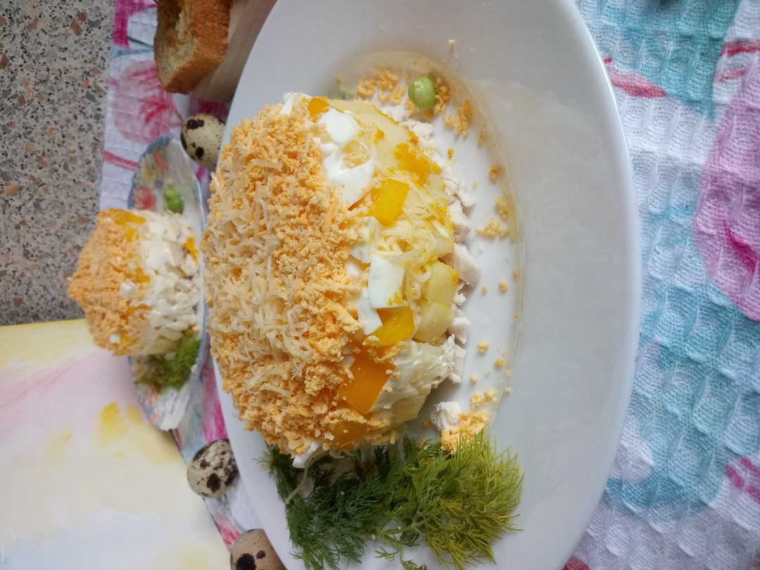 Слоёный салат "Цыпа"