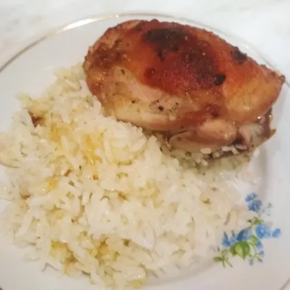 Куриные бедрышки с рисом в духовке