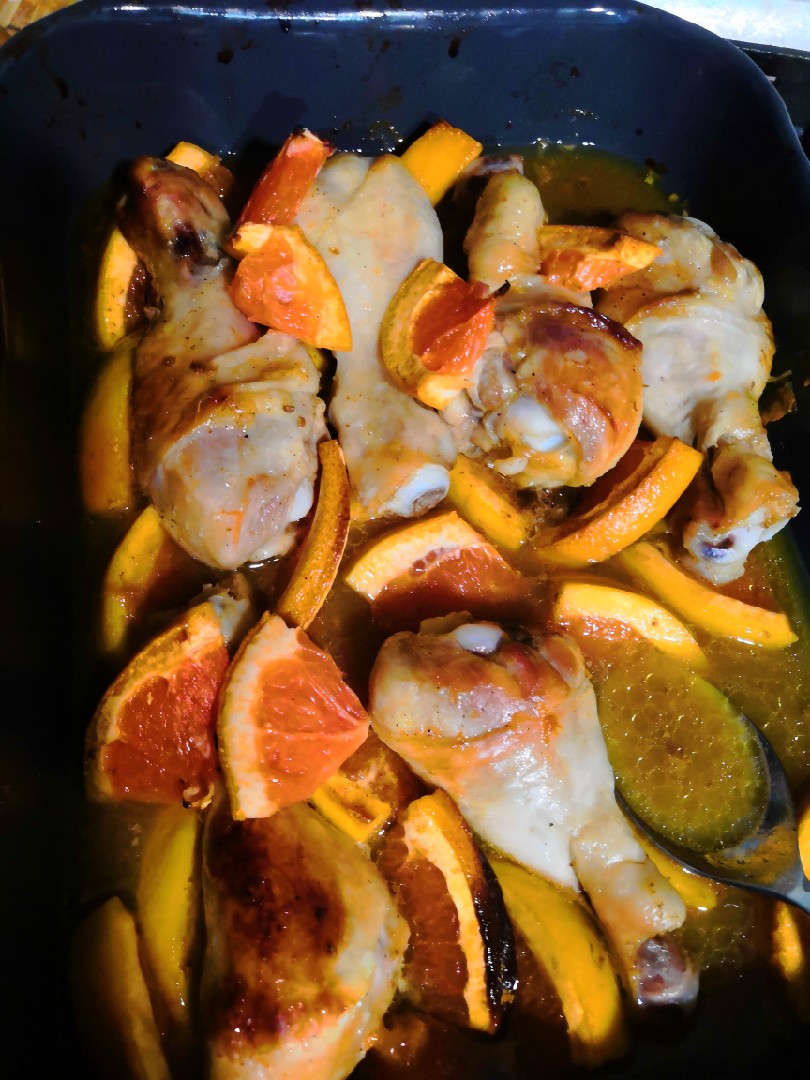 Курица с апельсинами, пошаговый рецепт на ккал, фото, ингредиенты - Дарья Лобачева