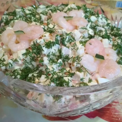 Салат из морепродуктов #календарь