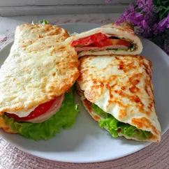 Творожно-сырные лепёшки с начинкой