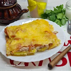 Картофель "под шубой" с фаршем