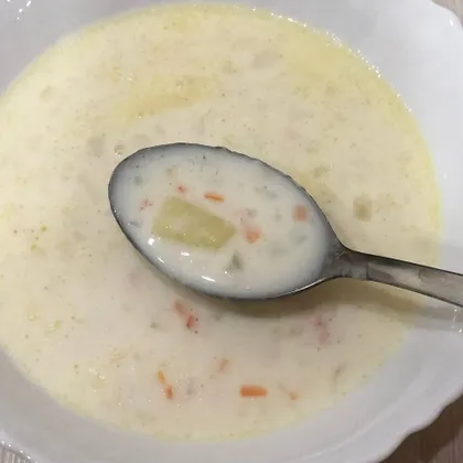Суп молочный овощной