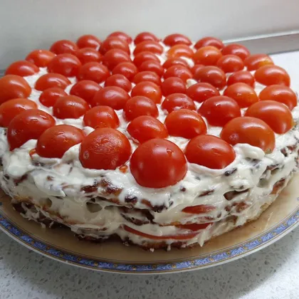 Кабачковый торт с помидорами