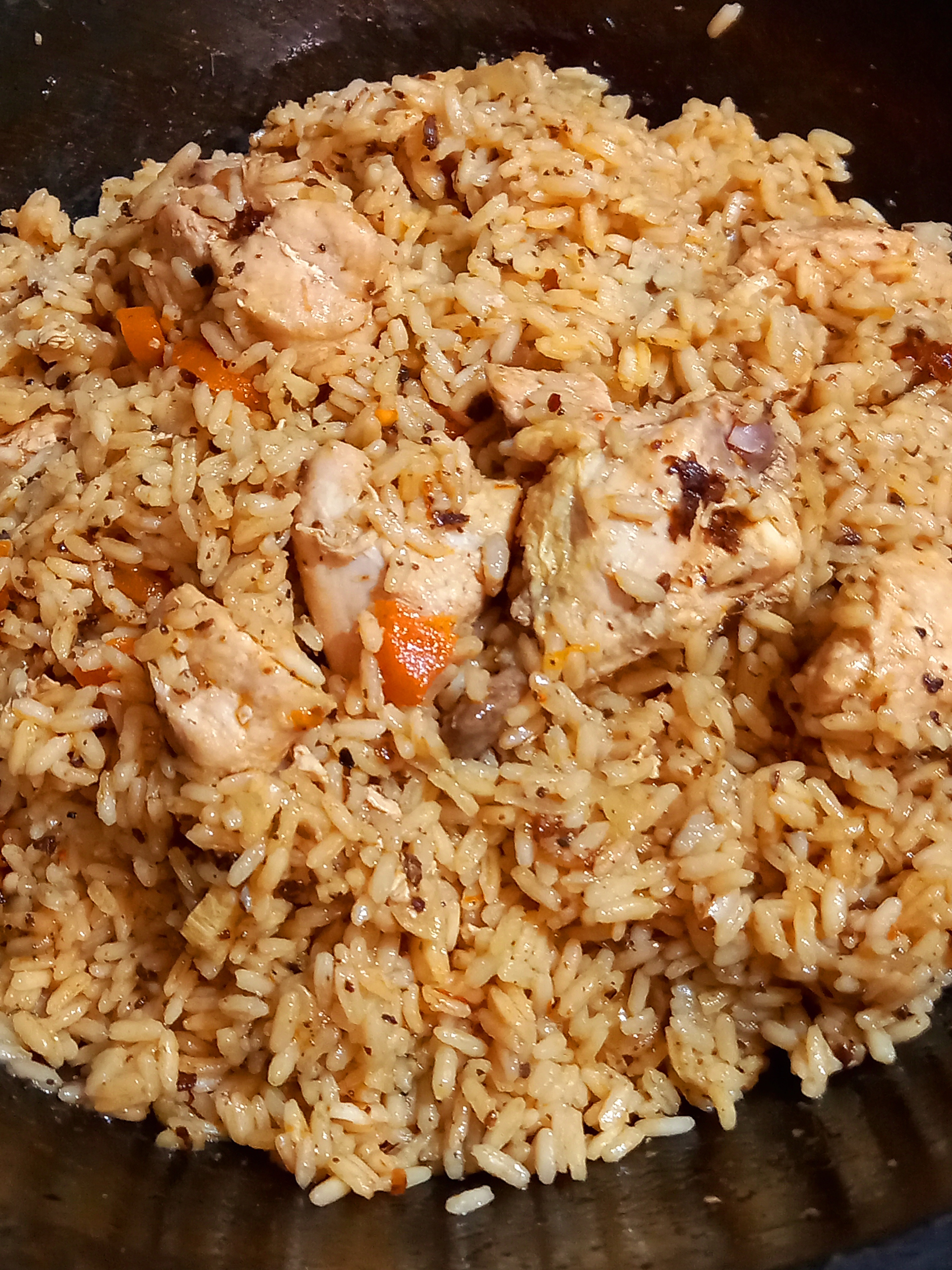 Плов с курицей в казане