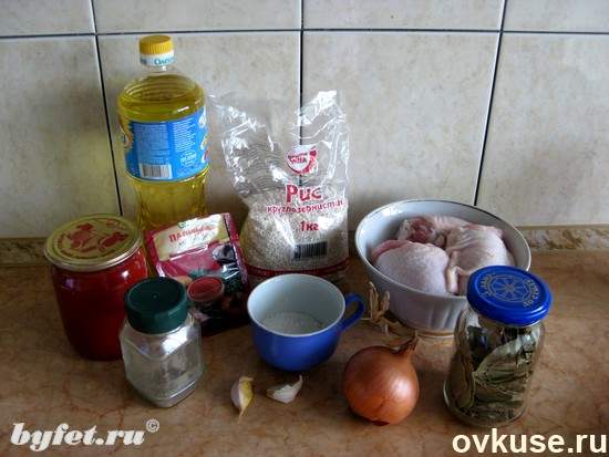 Курица с рисом в томате