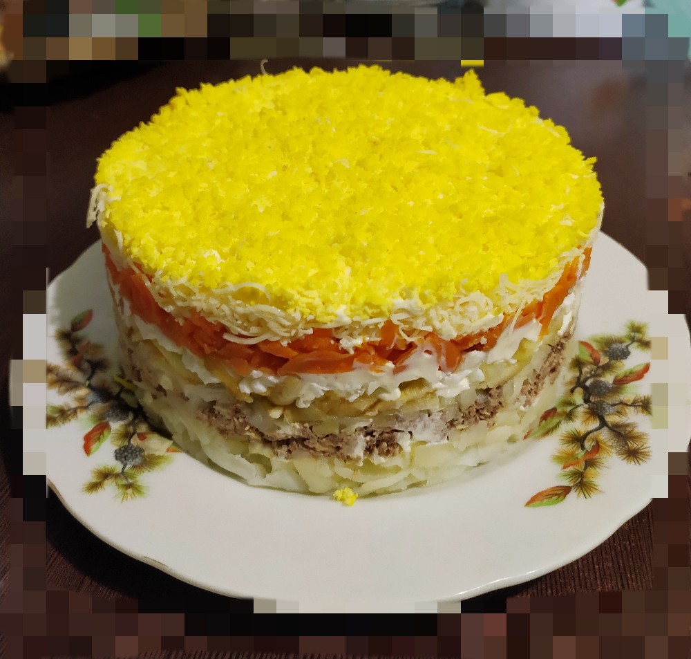 Праздничный салат «Мимоза» с горбушей и яблоком — всегда готовлю по особому случаю! | VK