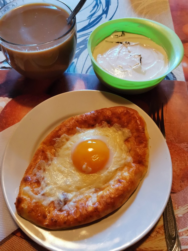 Хачапури по-аджарски (творожный, диетический)