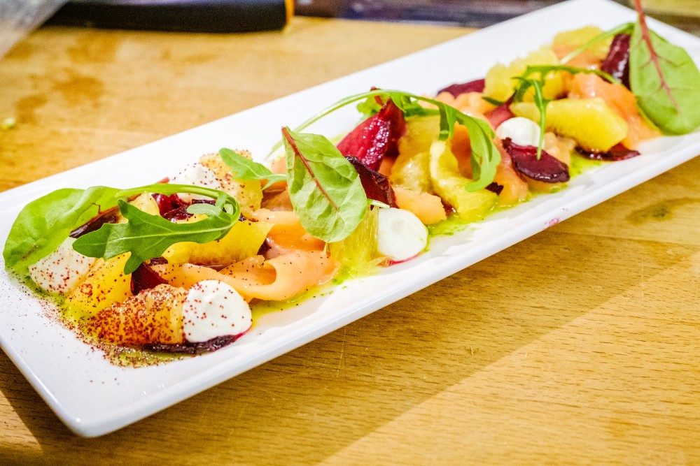 Салат с сёмгой и апельсином