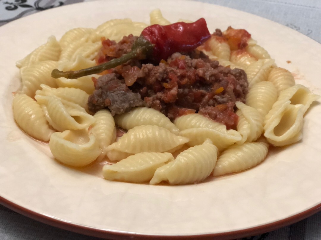 Ракушки с фаршем