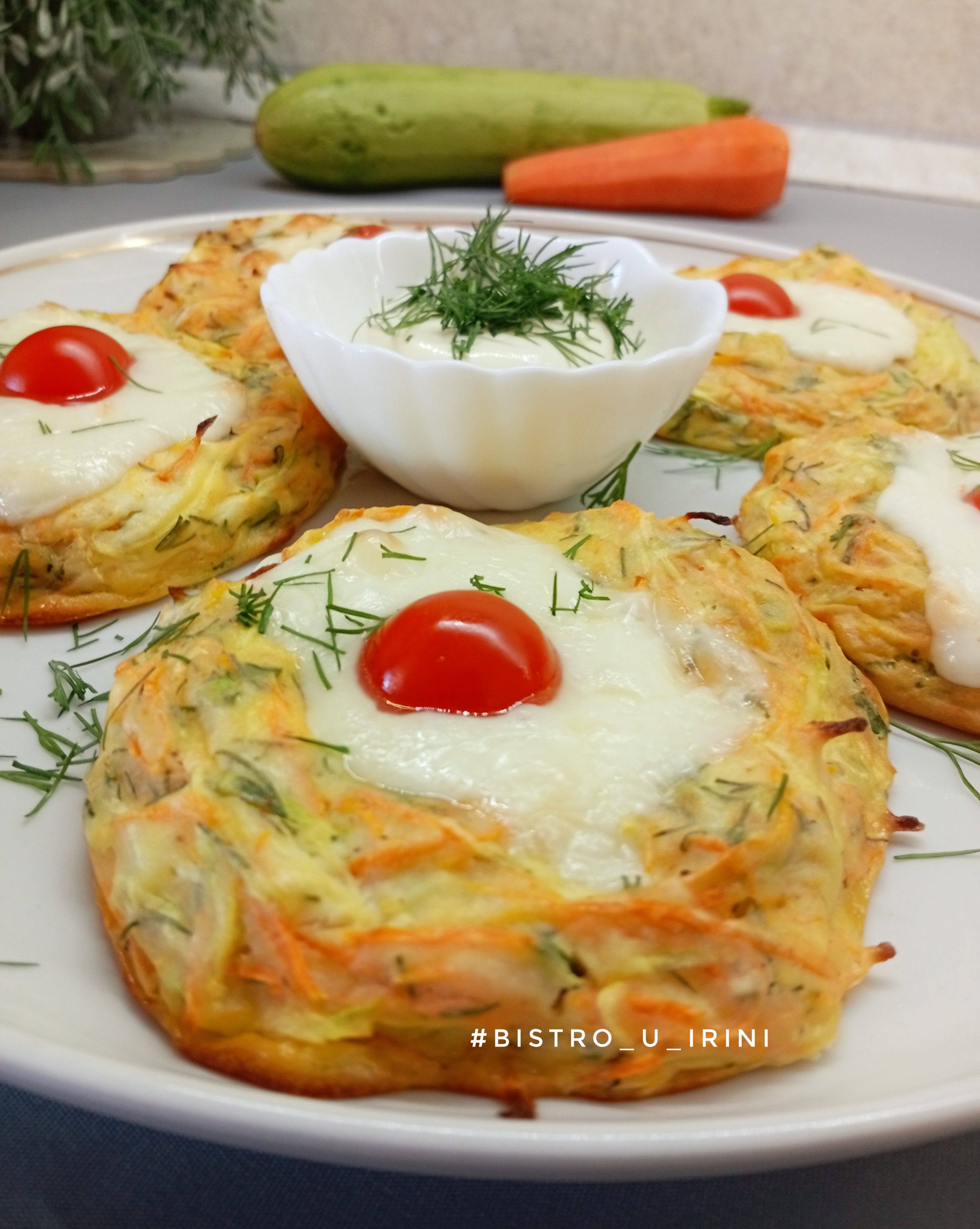 Кабачково‑морковные чашечки с сыром