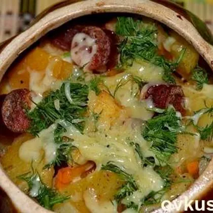 Картошечка с охотничьими колбасками