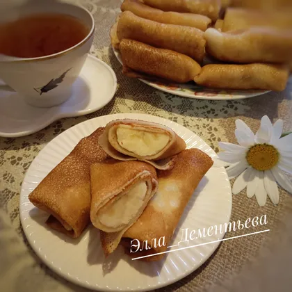 Блинчики с бананом на десерт