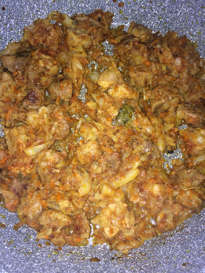 Мясо с капустой