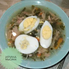 Зелёные щи с крапивой 