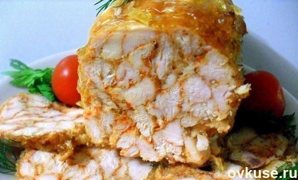 Сногшибательный куриный рулет "Мраморный"