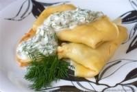 Блины с салатом