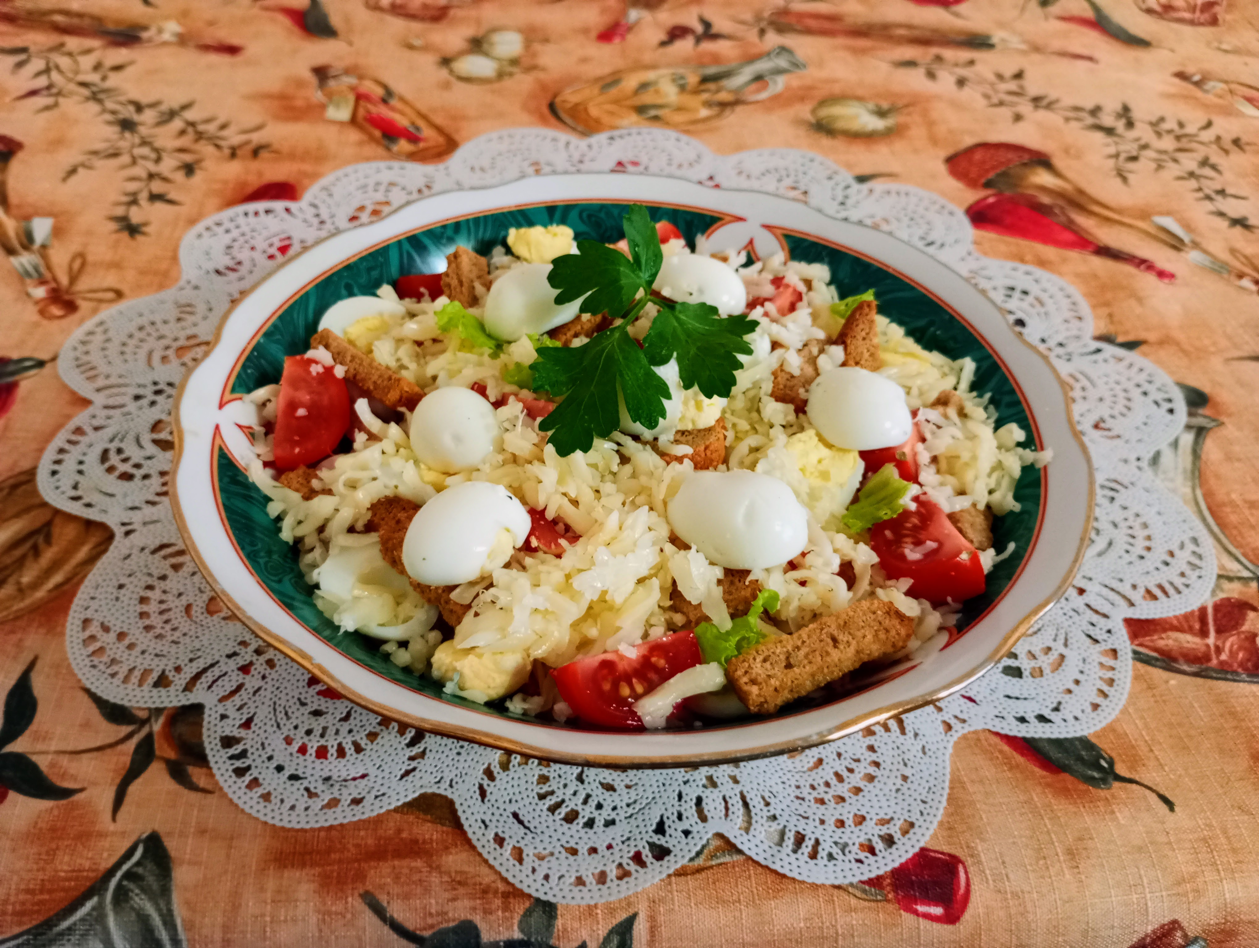 Салат "Цезарь" с креветками