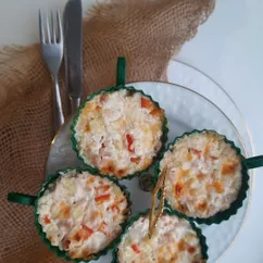 Маффины с творогом и курогрудкой