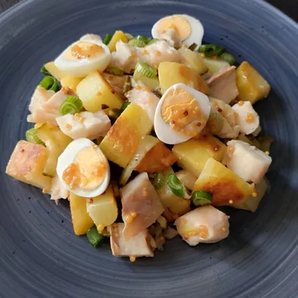 Салат с копчёной щукой