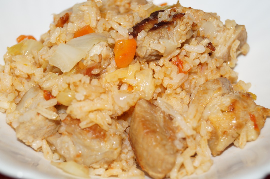 Грудинка с рисом и овощами (казан)