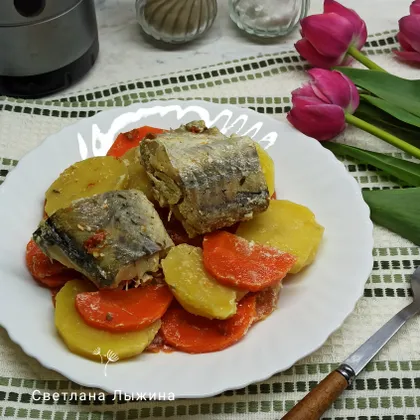 Минтай с картошкой в мультиварке