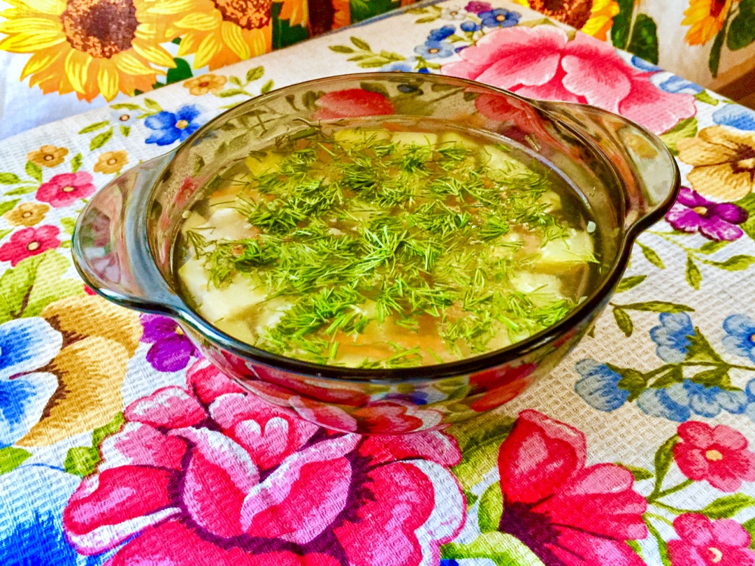 Куриный суп с кабачками