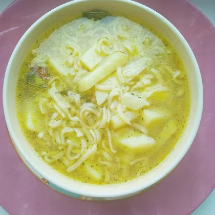 Суп куриный с вермишелью и картофелем